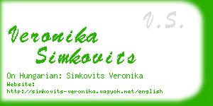 veronika simkovits business card